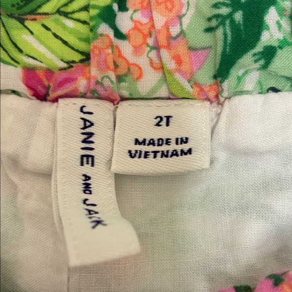 Janie and Jack Tropical Floral High Waist Shorts - Picture 2 of 3